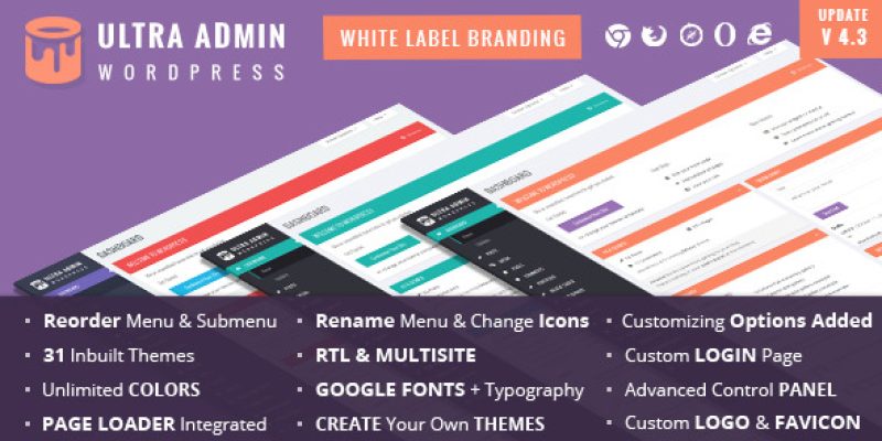 Material – White Label WordPress Admin Theme
