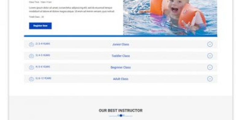 Swimmer – Swimming School HTML Template
