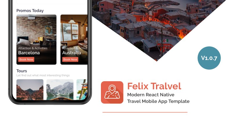 Felix Travel – mobile React Native travel app template