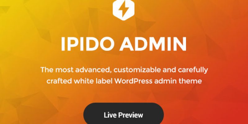 IPIDO – White label WordPress Admin Theme