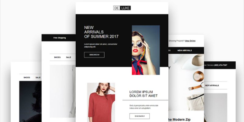 Deluxe – Fashion & Online Store Email Newsletter Template 10 Layout