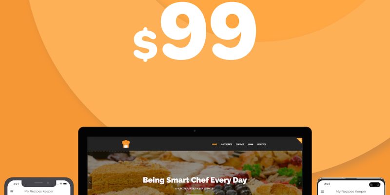 Food Recipe Android and iOS app (Flutter) with admin panel and Website