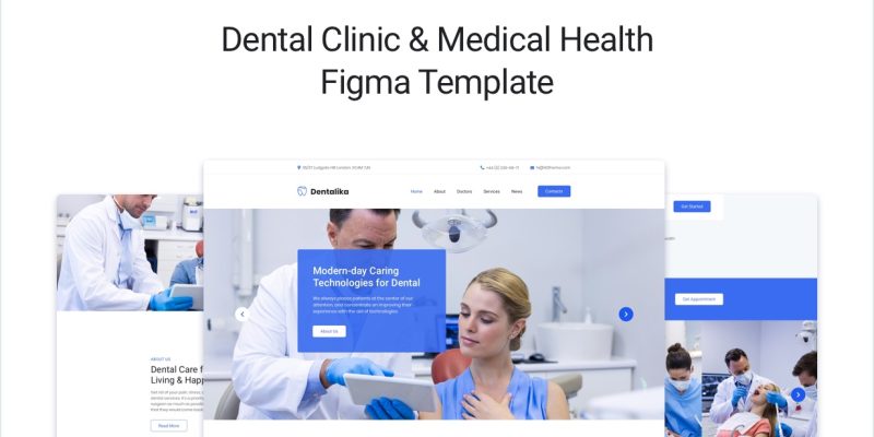 Dentalika — Dental Clinic and Medical Health Figma Template