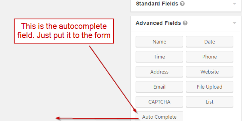 Gravity Forms Auto Complete (+address field)