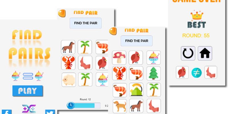 Find Pairs – HTML5 Game (CAPX)