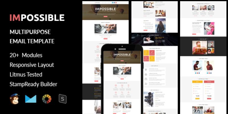 IMPOSSIBLE – Multipurpose Responsive HTML Landing Page