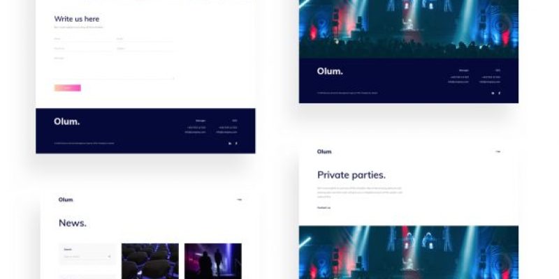 Olum – Business & Events Management Agency Sketch Template