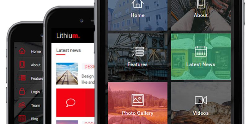Lithium – Responsive Mobile Template
