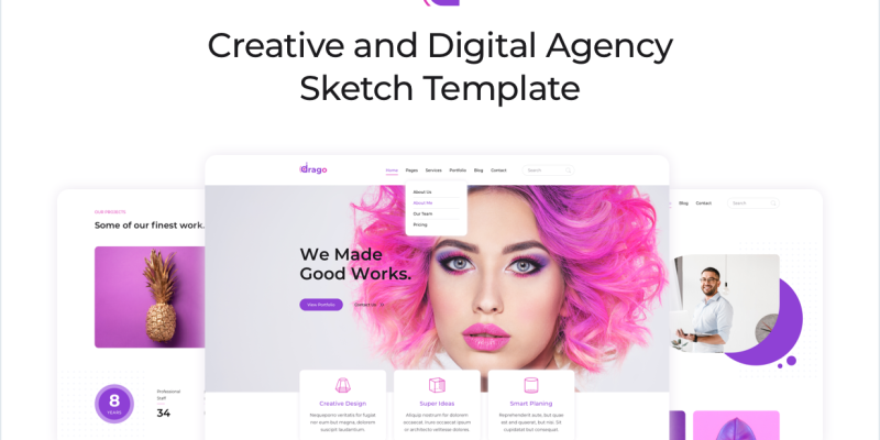 Drago — Creative and Digital Agency Sketch Template