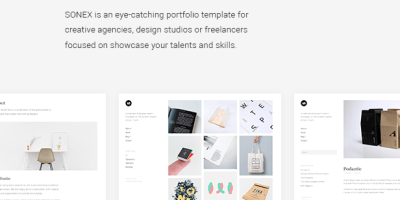 Sonex — Minimalistic Portfolio