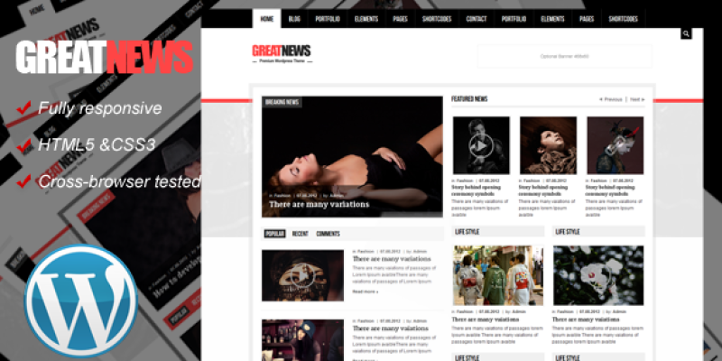 News Mix Responsive HTML 5 Website Template