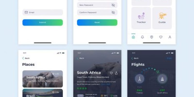 Tripcations – A Modern Mobile Travel App Template in Sketch