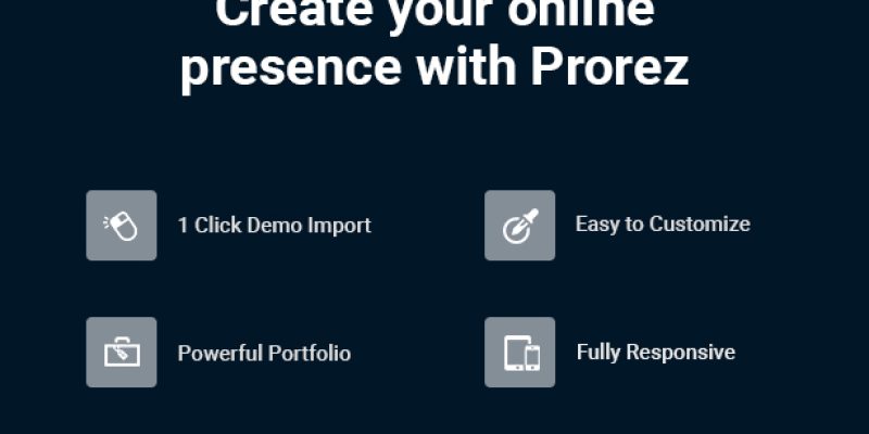 Prorez – One Page Resume WordPress Theme