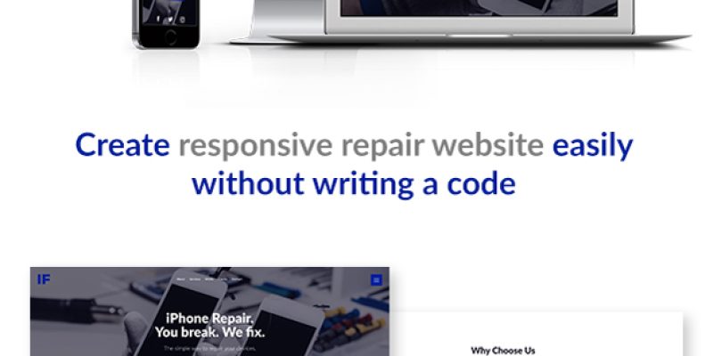 iFix – Phone, Tablet & Electronic Repair Service Responsive Muse Template