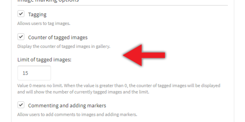 Tagged images counter plugin for Photo Selector