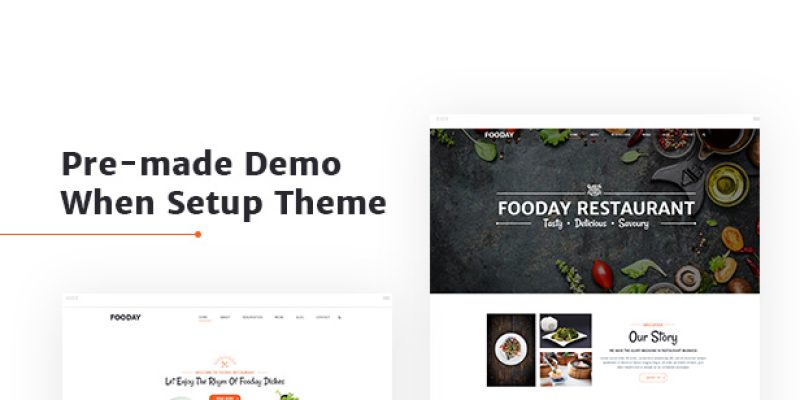 Fooday – Fresh & Luxury Restaurant, Coffee WordPress Theme