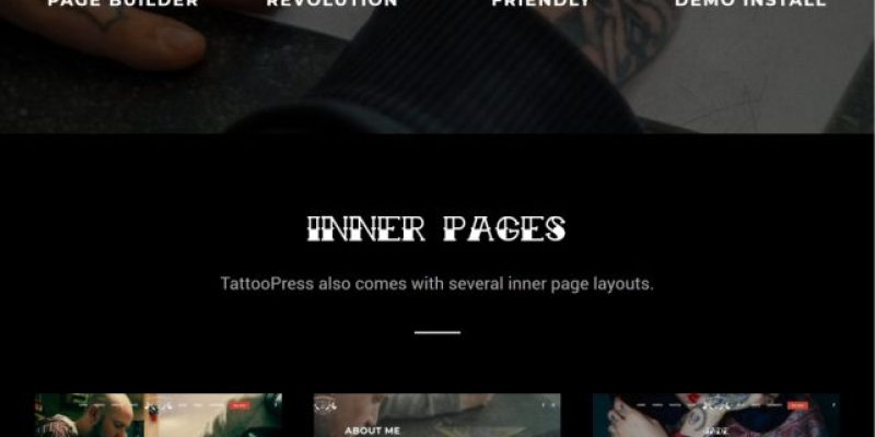 TattooPress – A WordPress Theme for Ink Artists
