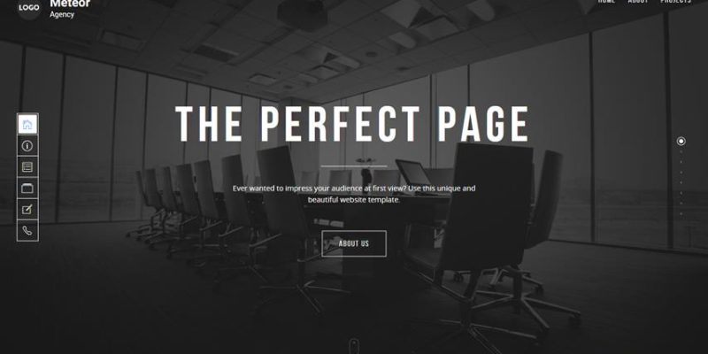 Meteor – Creative Website template for agency, business and portfolio