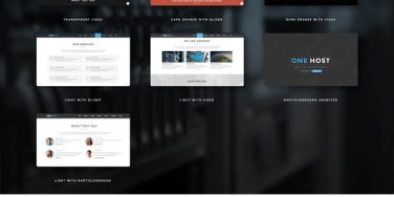 Onehost – One Page WordPress Hosting Theme