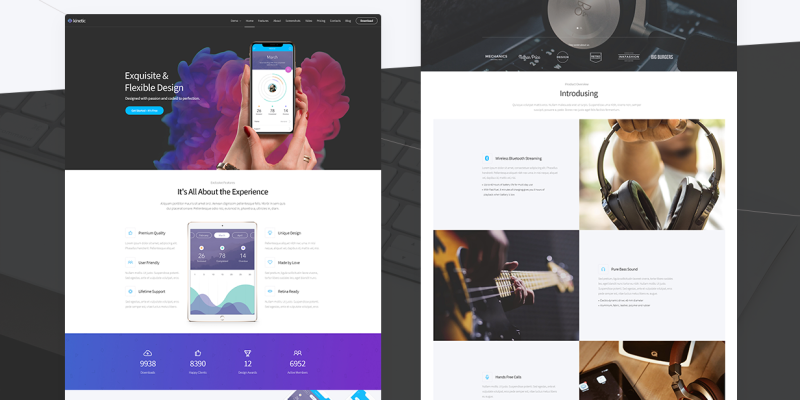 Kinetic – Desktop, Mobile & Product App WordPress Theme
