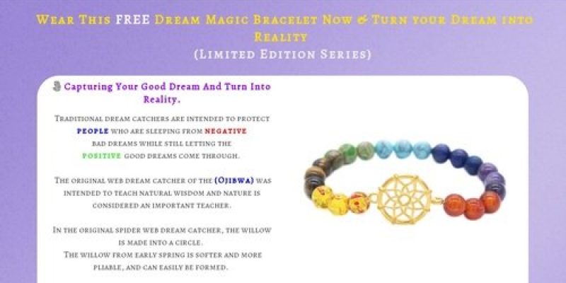 Dream Magic Free Bracelet – Make Your Dream Come True -dream Catcher