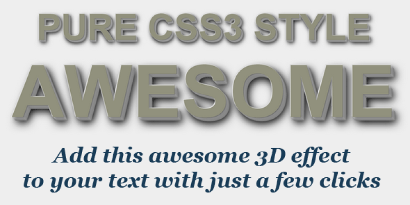 3D Text Effect – CSS3