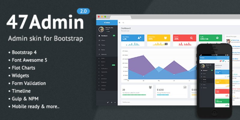 47Admin – Bootstrap Admin Skin