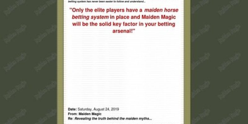 Maiden Magic- The Original Horse Betting System – Maiden Horse Betting System- Maiden Magic!