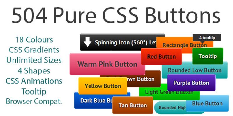 504 Pure CSS Buttons
