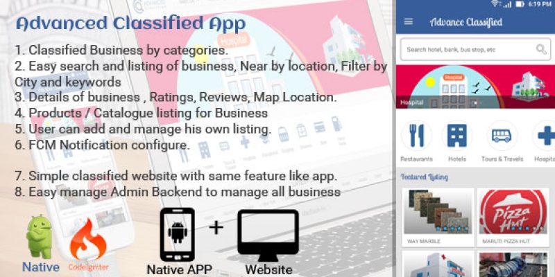 Advance Classified Search Engine App + Web