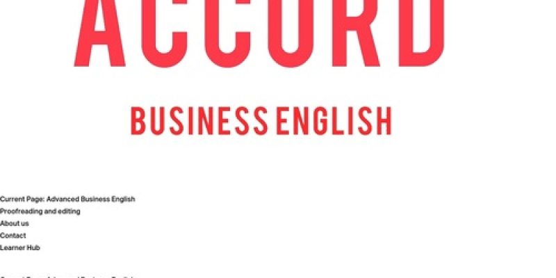 Advanced Business English  — Accord Business English
