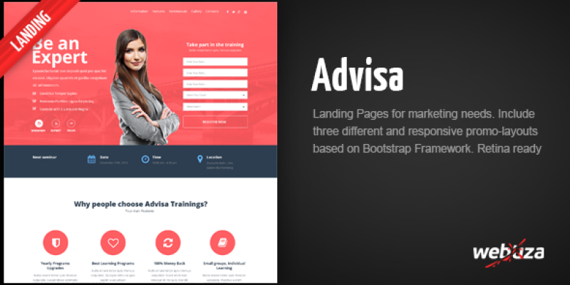 Advisa – Marketing  Landing Page