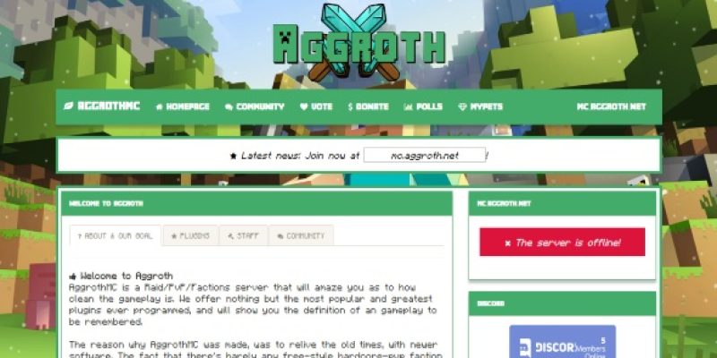 [Aggroth] – A modern styled Minecraft template