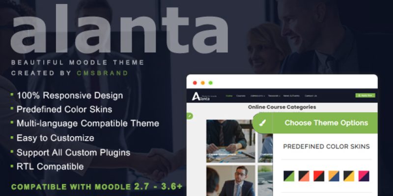 Alanta – Responsive Premium Moodle 2.7 – 3.6+ Theme, based on Bootstrap