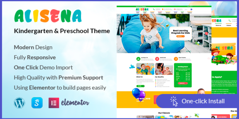 Alisena – Kindergarten & Preschool WordPress Theme