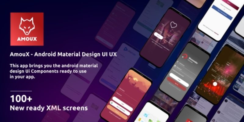 AmouX – Android Material UI Templates for Xamarin and Android Studio