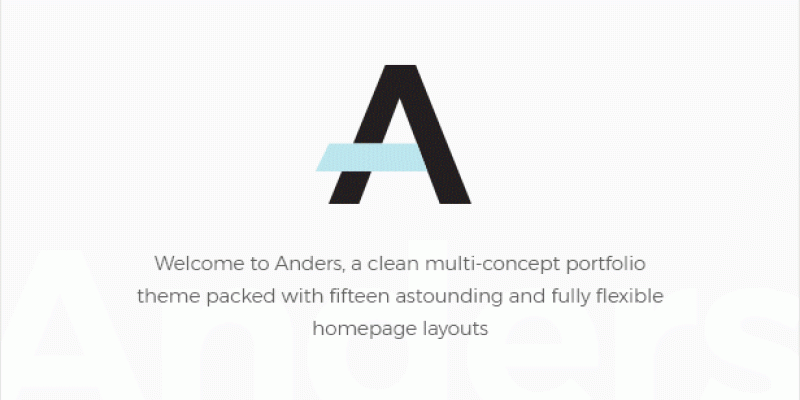 Anders – Design Portfolio Theme