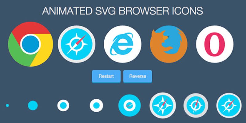 Animated SVG Browser Icons