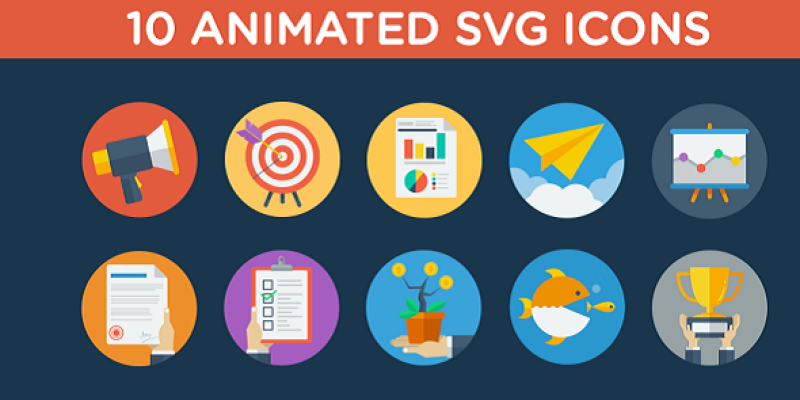 Animated SVG Business Strategy Icons