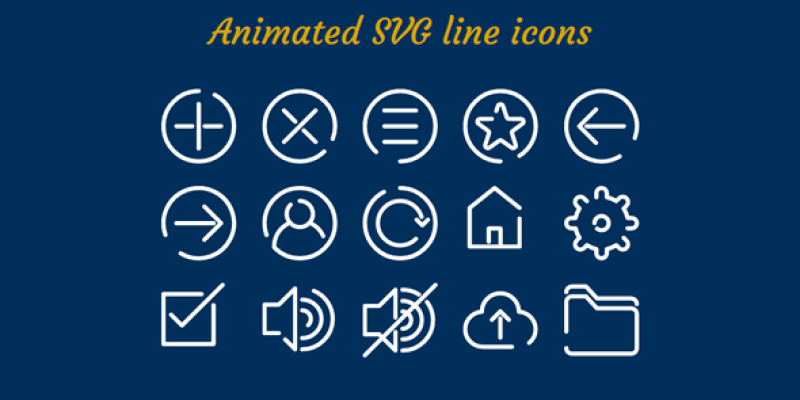 Animated SVG line icons