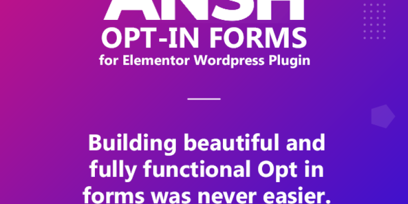 Ansh Optin Forms For Elementor