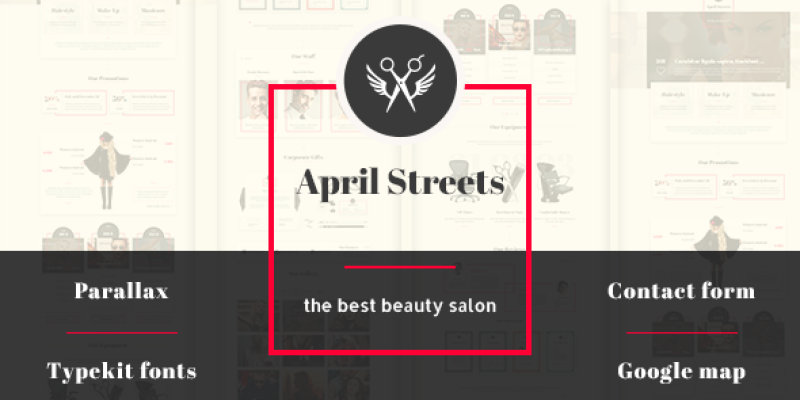 April Streets- Hair, Spa, Manicure – Muse Template