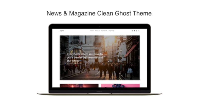 Aspire – News & Magazine Clean Ghost CMS Theme