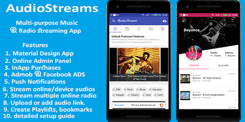 AudioStreams – Multi-purpose Music & Radio Streaming app.