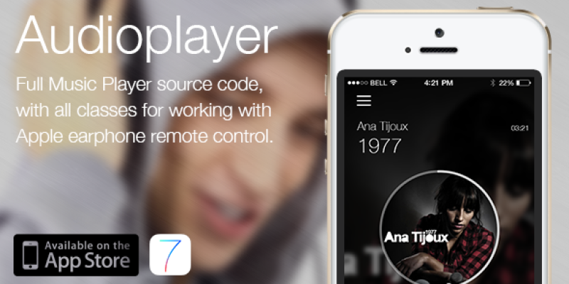 Audioplayer. (Works with apple earphone remote)