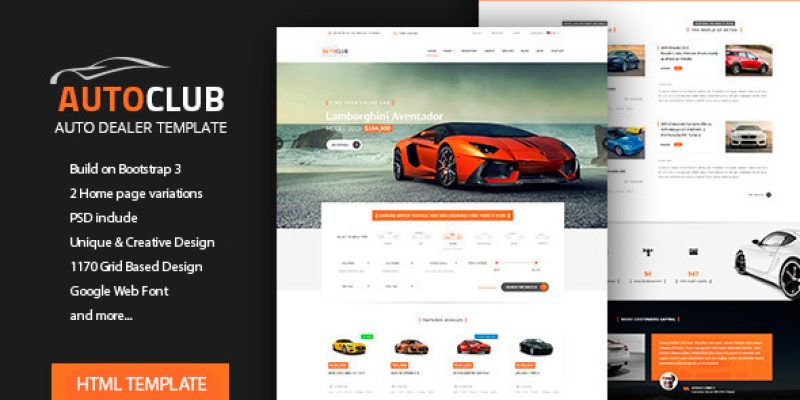 Auto Club – Car Dealer HTML Theme