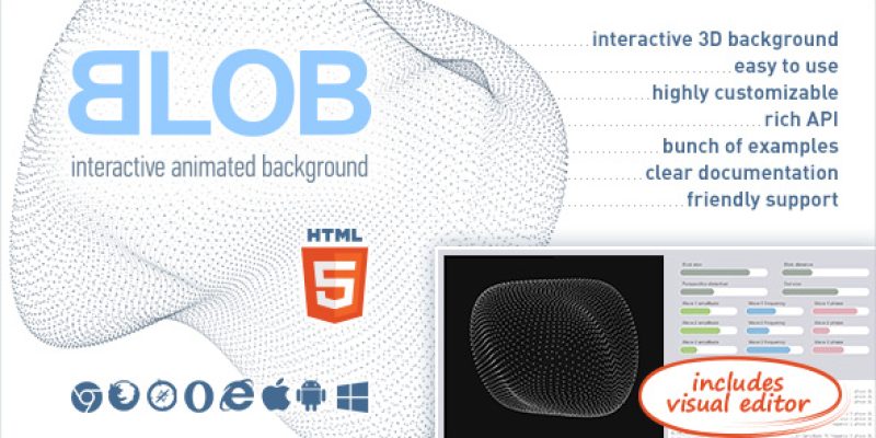 BLOB – Interactive Animated 3D Background