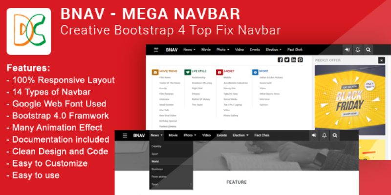 BNAV – Mega Navigation Bar