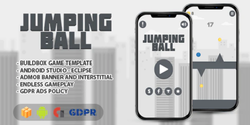 Ball Jump – Android Studio With GDPR And API 27 + Eclipse + Buildbox
