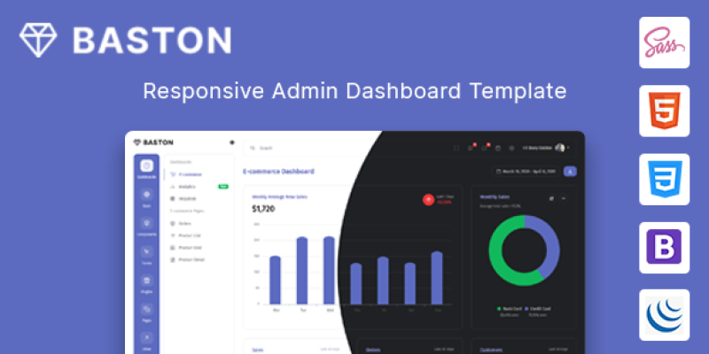 Baston – Admin & Dashboard HTML Template